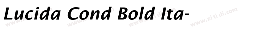 Lucida Cond Bold Ita字体转换